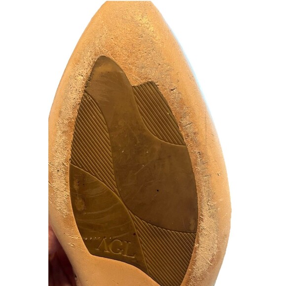 AGL Attilio Giustille Leombruni Snakeskin Print Leather Ballet Flat Size 5.5 - Picture 8 of 9